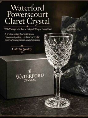 Waterford Claret Powerscourt Crystal Wine Glass in Clear